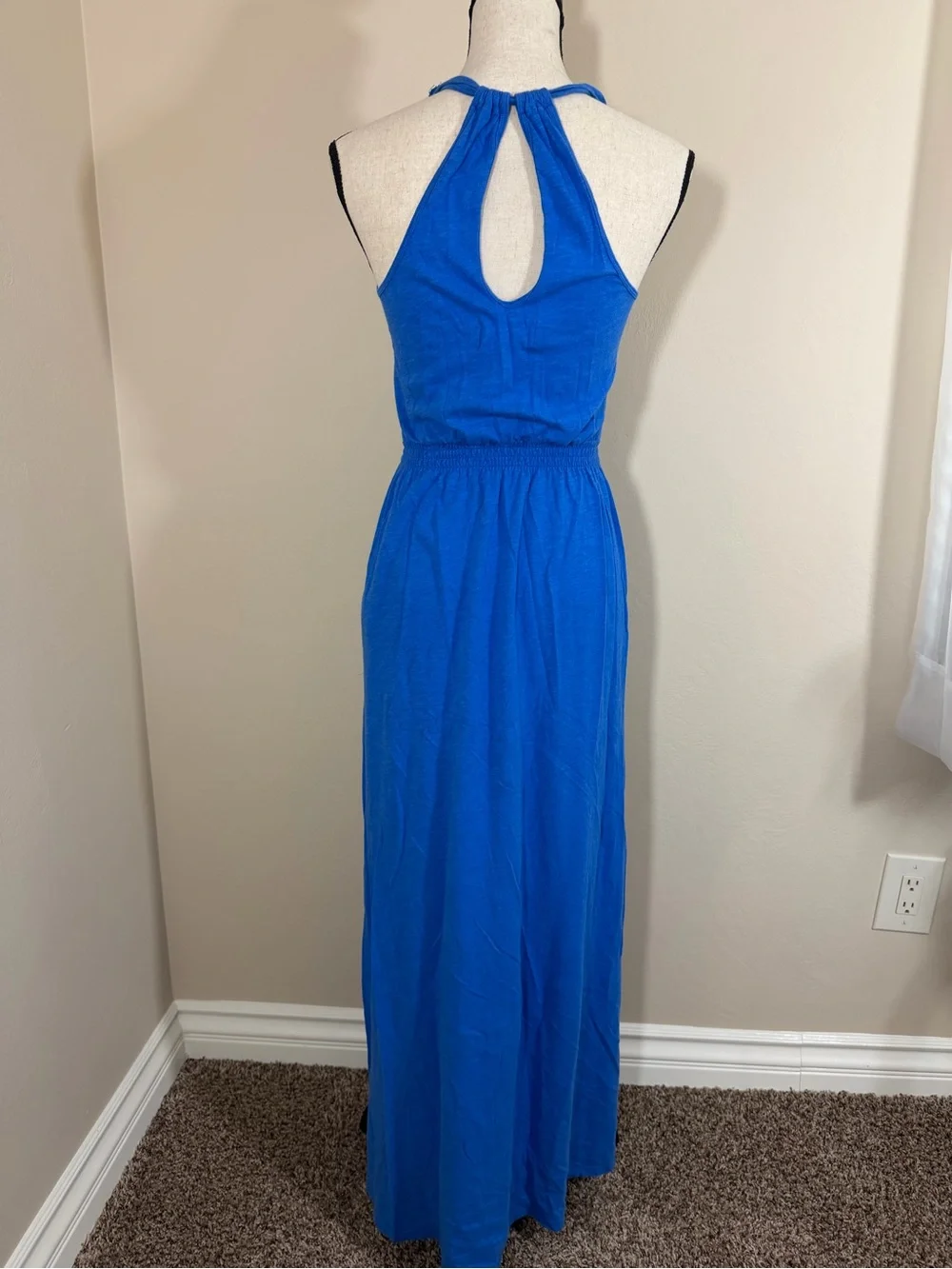 Abercrombie and Fitch Womens Royal Blue Racerback Maxi Dress Size Small